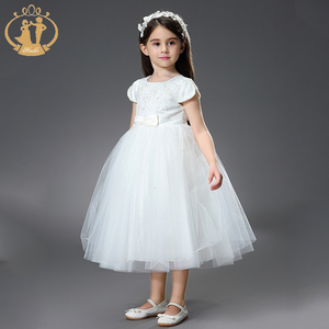 結婚式のための軽快な卸売素敵なレースフラワーガールドレス2020年女の子のための最初のベビードレスの女の子子供服 - Product Image 1