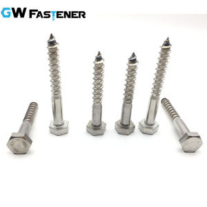 ASTM 18-8สแตนเลส304 A2สแตนเลส316 A4 Hex Head Lag สกรูโค้ชสกรู Lag Bolt