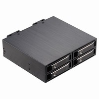 Unestech 5.25 "डिवाइस बे 4x2.5" SATA/एसएएस Backplane HDD संलग्नक के साथ मिनी ड्राइव ट्रे रैक