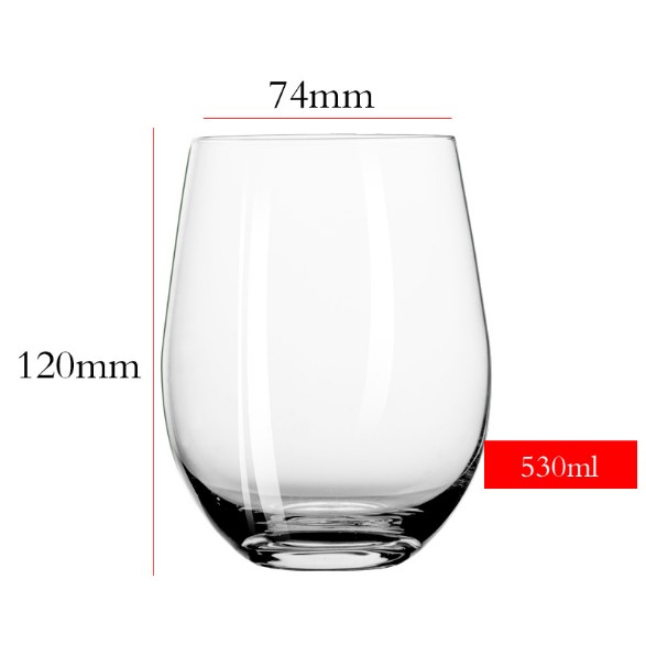 18 Ounce Stemless White and Red Wine Glasses Amazon Basics Machine Made Stemless Wine Glass