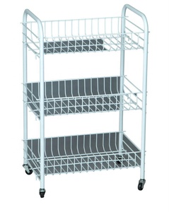 Carrito <span class=keywords><strong>de</strong></span> almacenamiento <span class=keywords><strong>de</strong></span> frutas y verduras para cocina, 3 niveles, recubrimiento en polvo, <span class=keywords><strong>ruedas</strong></span> - Product Image 2