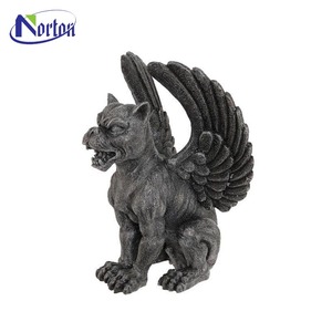 Jardin extérieur décoratif <span class=keywords><strong>pierre</strong></span> marbre <span class=keywords><strong>gargouille</strong></span> Halloween Statues Sculpture avec aile - Product Image 4