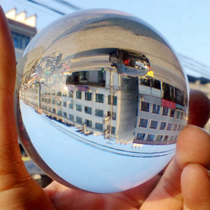 Bola de cristal sólido decorativa de ópalo transparente de 100mm y 200mm