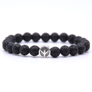 Segno di pace Del Braccialetto Classico di Pietra Naturale Braccialetti di Perline Per Le Donne Degli Uomini Migliore Amico 2019 Regalo di Fascino (KB8043) - Product Image 6