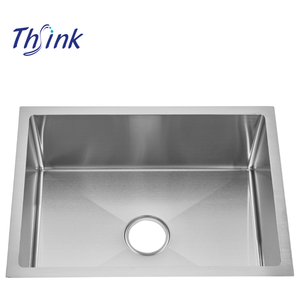 อ่างล้างจานสแตนเลส,ทรงสี่เหลี่ยมผืนผ้าแบบติดใต้ชามเดี่ยวทำด้วยมือ - Product Image 4