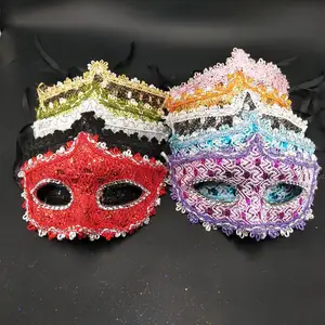 Masker Mata Venetian Wanita, Masker Mata Renda Wanita Elegan Modis