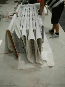 화이트 워터 제트 3D 대리석 모자이크 CNC 벽 장식 인공 돌 패널