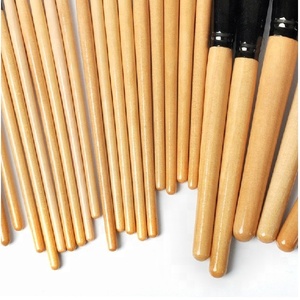 Color <span class=keywords><strong>de</strong></span> madera 24 unids <span class=keywords><strong>maquillaje</strong></span> cepillo cosméticos conjunto Kit <span class=keywords><strong>de</strong></span> embalado <span class=keywords><strong>de</strong></span> cuero caso - Product Image 3
