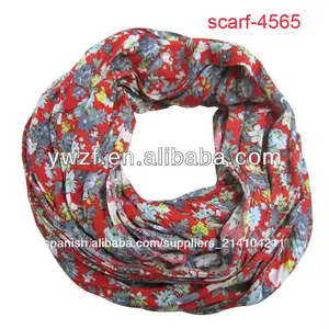 circular bucle de tejer la bufanda patrón