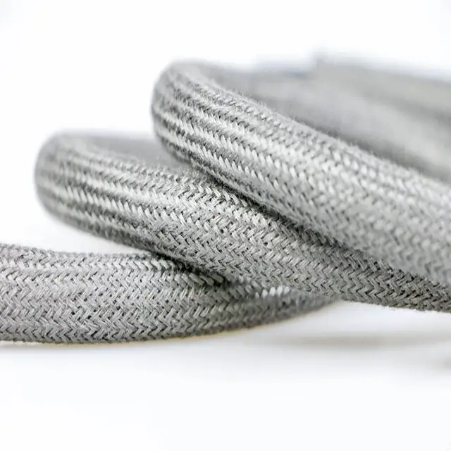 ステンレス鋼繊維管状ペット編組スリーブ耐久性調節可能断熱材卸売
