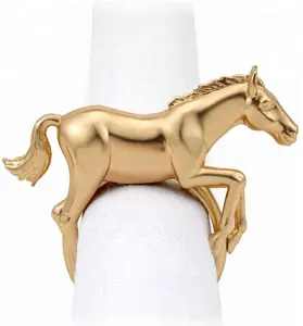 Nouveautés 2021 Décoration <span class=keywords><strong>de</strong></span> mariage Animal Cheval Or rose Anneaux <span class=keywords><strong>de</strong></span> <span class=keywords><strong>serviette</strong></span> - Product Image 1