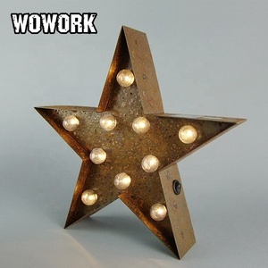 2024 WOWORK led electronic signs customize mini star decorative lamps for holiday