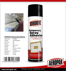 Campione gratuito MSDS ricamo <span class=keywords><strong>bond</strong></span> adesivo spray temporaneo