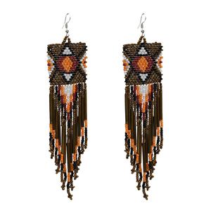 Boucles d'oreilles créoles en perles et pompons de style bohème faites à la main Moyamiya pour <span class=keywords><strong>mariage</strong></span>, fête, fiançailles, usage quotidien unisexe, cadeau - Product Image 5