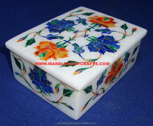 Caja de regalo de piedra de mármol blanco puro - Product Image 1