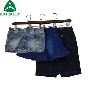 Modische benutzer definierte Kleidung Second Hand Pocket Denim Rock Gebrauchte Kleidung Francs - Product Image 2