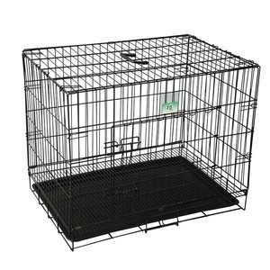 <span class=keywords><strong>Cage</strong></span> pour chien en métal en gros d'usine, <span class=keywords><strong>cage</strong></span> à animaux en fil métallique, facile à assembler, grand espace, durable, portable, avec plateau en PP et grille inférieure - Product Image 1