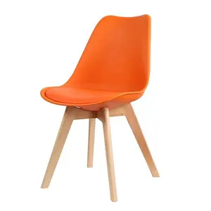 Chaises de meuble de maison design scandinave, 2 pièces, mobilier de salle à manger à cadre métallique en plastique pp