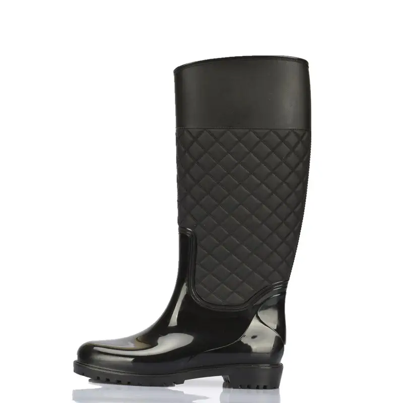 Fodera invernale calda scarpe da iniezione scarpe alte al ginocchio stivali da pioggia da donna in PVC per donna