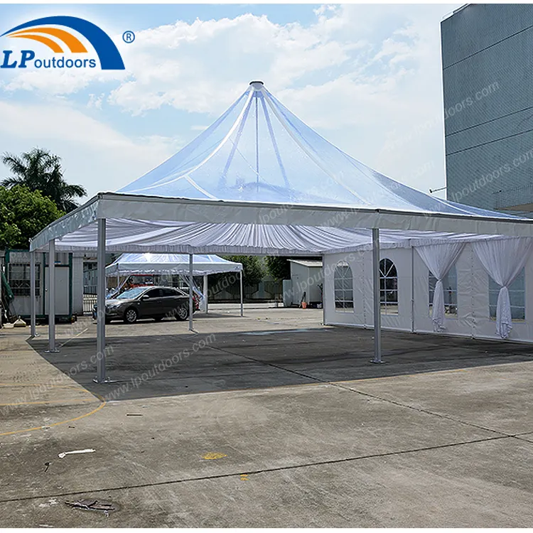Linha b do teto transparente 10x10m, barraca do pacote pagoda para o evento ao ar livre