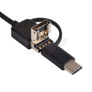 3IN1 Type-A Type-C Micro <strong>USB</strong> Roundhead 8mm Android Endoscope OTG <strong>USB</strong> Camera With 1/2/3.5/5/10M Cable HDV-OTG3IN1R08
