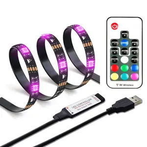 RGB Không Thấm Nước TV Dẫn Đèn Nền DC5V USB TV Dẫn Dải Dẫn Truyền Hình BT Dẫn Dải Đèn Môi Trường Xung Quanh Ánh Sáng TV RGB Dẫn Dải Cho Máy Tính