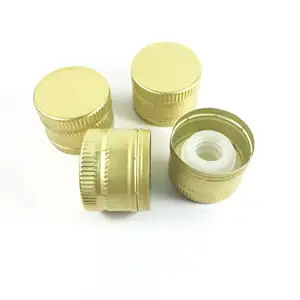Gold farbe aluminium kunststoff ausgießer cap verschluss 31.5*24mm olivenöl flasche stopper