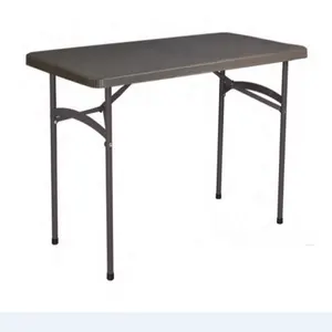 ratan meja plastik Suppliers-Pasokan Pabrik Cina 4ft Meja Piknik Reguler, dengan Desain Rotan dengan Pegangan Pembawa Lipat Mudah