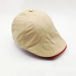 Marque de mode, vente en gros, personnalisé, classique, tricoté, en Polyester lavé, chapeau de journal, décontracté, mince, casquette de lierre, été