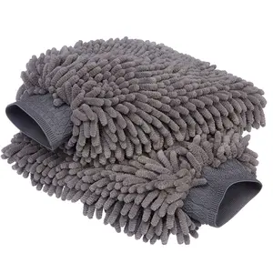 Wholesale non scratch microfiber waterproof car wash mitt glove