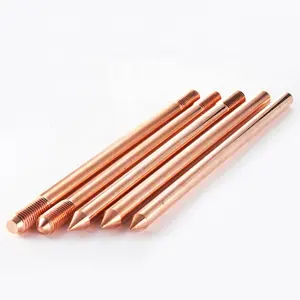 1/2" 5/8" 3/4" ground rod with copper zinc plated earth rod