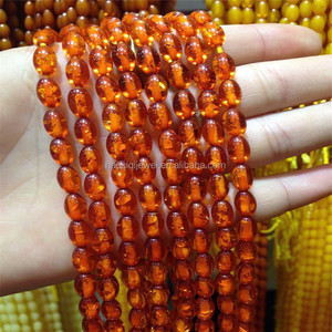 Perles en pierre naturelle en gros pas cher perles d'ambre jaune en vrac pierre pour la fabrication de bijoux