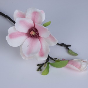 Fiori artificiali a forma di <span class=keywords><strong>magnolia</strong></span> con rami corti per la decorazione della casa di nozze fiori di <span class=keywords><strong>magnolia</strong></span> corona artificiale - Product Image 3