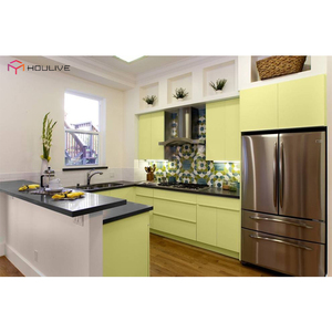 استخدام مشروع منزل حورية رخيصة MDF وصنع الصين ضمان لمدة سنة تصميم وحدات على شكل حرف L - Product Image 3
