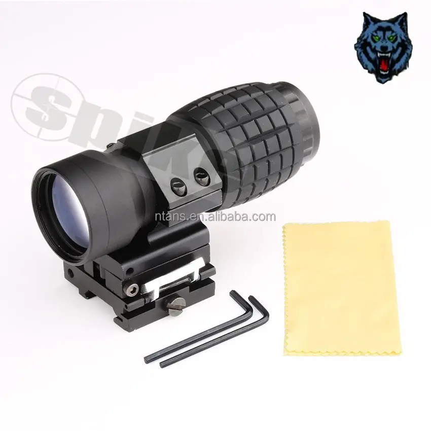 Spike Optics 3x Magnifier Scope Sight with Flip To Side for Red Dot Sight