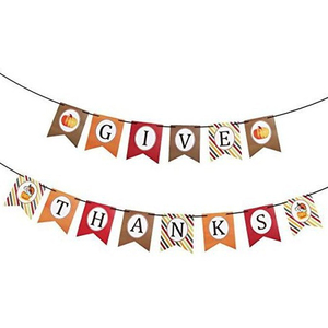 Acción <span class=keywords><strong>de</strong></span> <span class=keywords><strong>Gracias</strong></span> <span class=keywords><strong>feliz</strong></span> que restaura maneras antiguas <span class=keywords><strong>gracias</strong></span> banderas guirnalda <span class=keywords><strong>de</strong></span> papel para las decoraciones del partido - Product Image 1