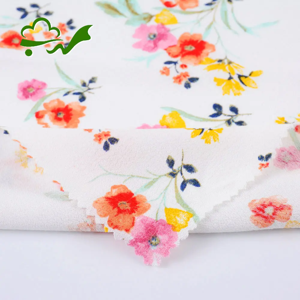 Latestデザイン120D * 30S花織Rayon Viscose Crepe Fabric女性のための服
