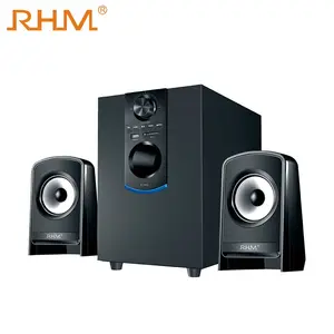 2.1CH HiFi होम थिएटर स्पीकर लकड़ी Subwoofer कंप्यूटर स्पीकर के साथ बीटी/यूएसबी