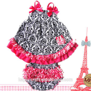 venta al por mayor boutique <span class=keywords><strong>de</strong></span> bebé niño <span class=keywords><strong>ropa</strong></span> <span class=keywords><strong>de</strong></span> oscilación superior bloomer conjunto - Product Image 1