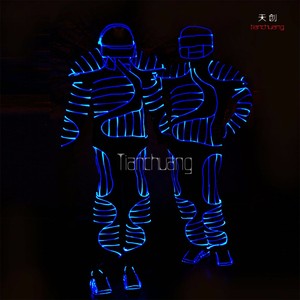 A todo color De Fibra óptica de <span class=keywords><strong>tron</strong></span> de baile de disfraces con sombrero y zapatos - Product Image 2