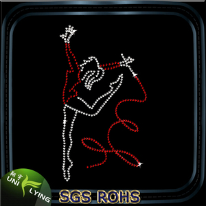 Justaucorps de gymnastique et de ruban strass transfert cardinal - Product Image 1