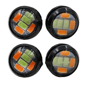 Xe Led Kép Màu Eagle Mắt Ánh Sáng 23mm 5630 6 SMD DRL Ban Ngày Chạy Đèn Tự Động Bật Xe bóng đèn tạo kiểu Trắng + Amber DC 12 V - Product Image 5