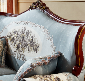 Bisini <span class=keywords><strong>Style</strong></span> Européen Américain Pays tridimensionnel Soulagement Broderie Salon Meubles Canapé ensemble BF0275-08e