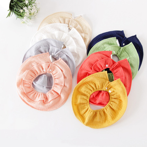 Ensemble bavoir blanc à volants 100% <span class=keywords><strong>coton</strong></span>, organique, en microfibre, pour bébé, écharpe de dentition, modèle 360 - Product Image 3