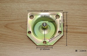 Kaki Meja Lipat Ketebalan 2.0 Seng Warna 67X67Mm Lowes Grosir Pelat Dudukan Sudut Dapat Disesuaikan dengan Mur Sekrup - Product Image 4
