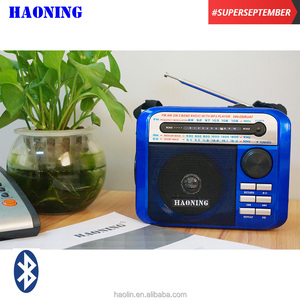 ขายดีที่สุด HAONING AM FM MW SW USB SD วิทยุบลูทูธแบบพกพาพร้อมไฟฉาย - Product Image 2