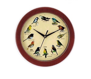 Hiện Đại Im Lặng Quét Âm Nhạc Nhựa Thạch Anh Đồng Hồ Reloj De Pared Retro Đồng Hồ Treo Tường Với Chim Âm Thanh - Product Image 1