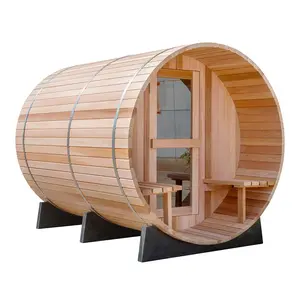 Alphasauna barato Cedar al aire libre Sauna barril de baño de madera de la habitación