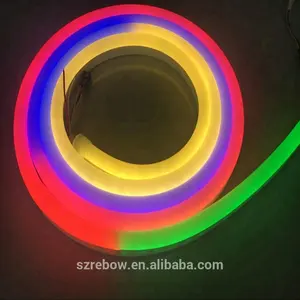 تغيير لون 5v 12v 24v RGB الرقمية DMX led حبل فليكس منحني ضوء النيون