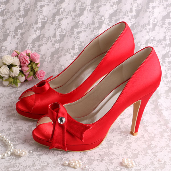 light pink dress with red shoes A little Pink & Red